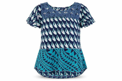 Womens UK Size 12 Autonomy Blue Basic Blouse