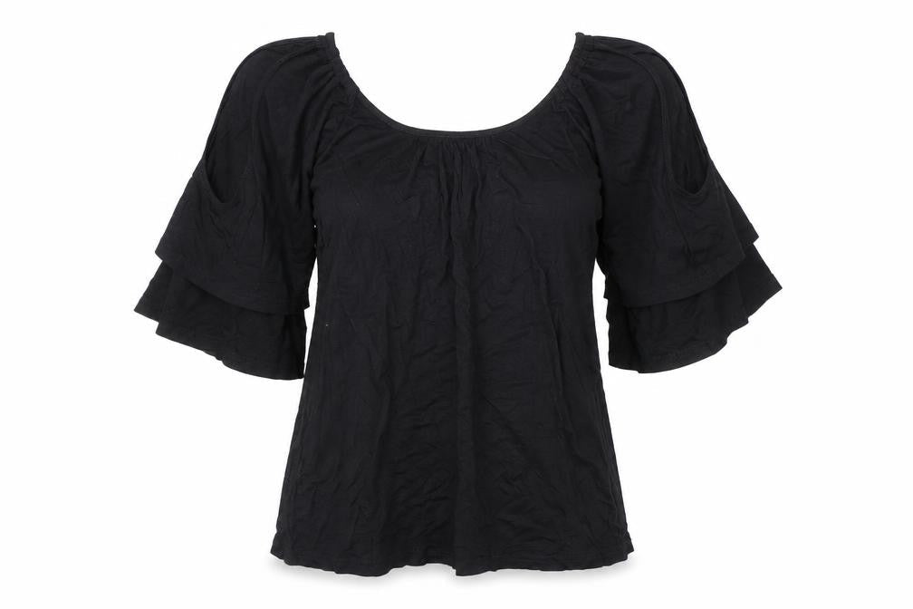Womens UK Size 8 Yoins Black Basic Blouse