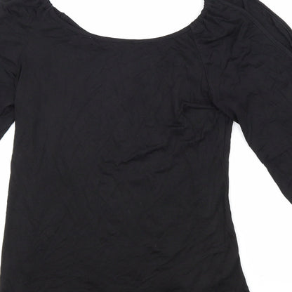 Womens UK Size 8 Yoins Black Basic Blouse