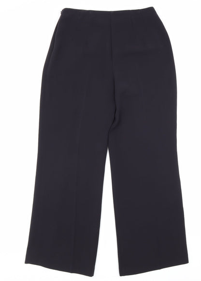 Womens UK Size 10 Marks and Spencer Regular Fit Dress Pants Blue Trousers