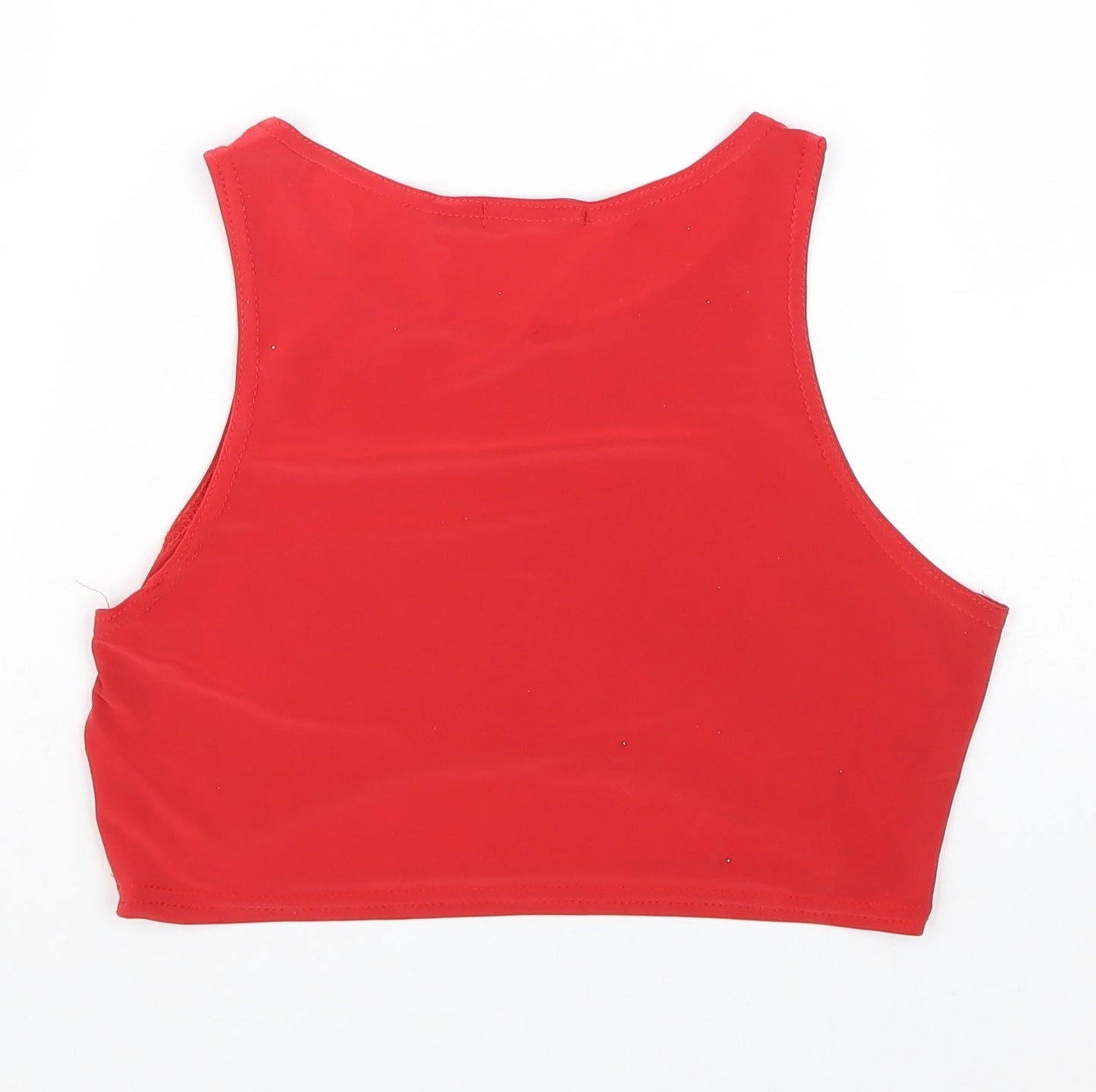 I SAW IT FIRST Womens Red Polyester Basic Tank Size 12 Round Neck