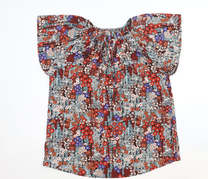 Womens UK Size L Preworn Multicoloured Basic Blouse