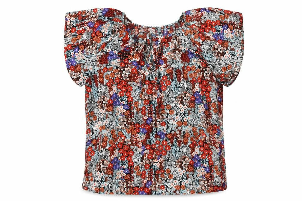 Womens UK Size L Preworn Multicoloured Basic Blouse