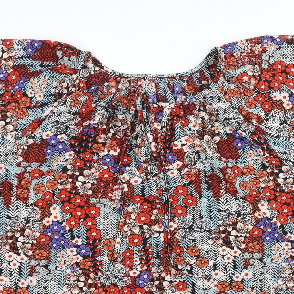 Womens UK Size L Preworn Multicoloured Basic Blouse