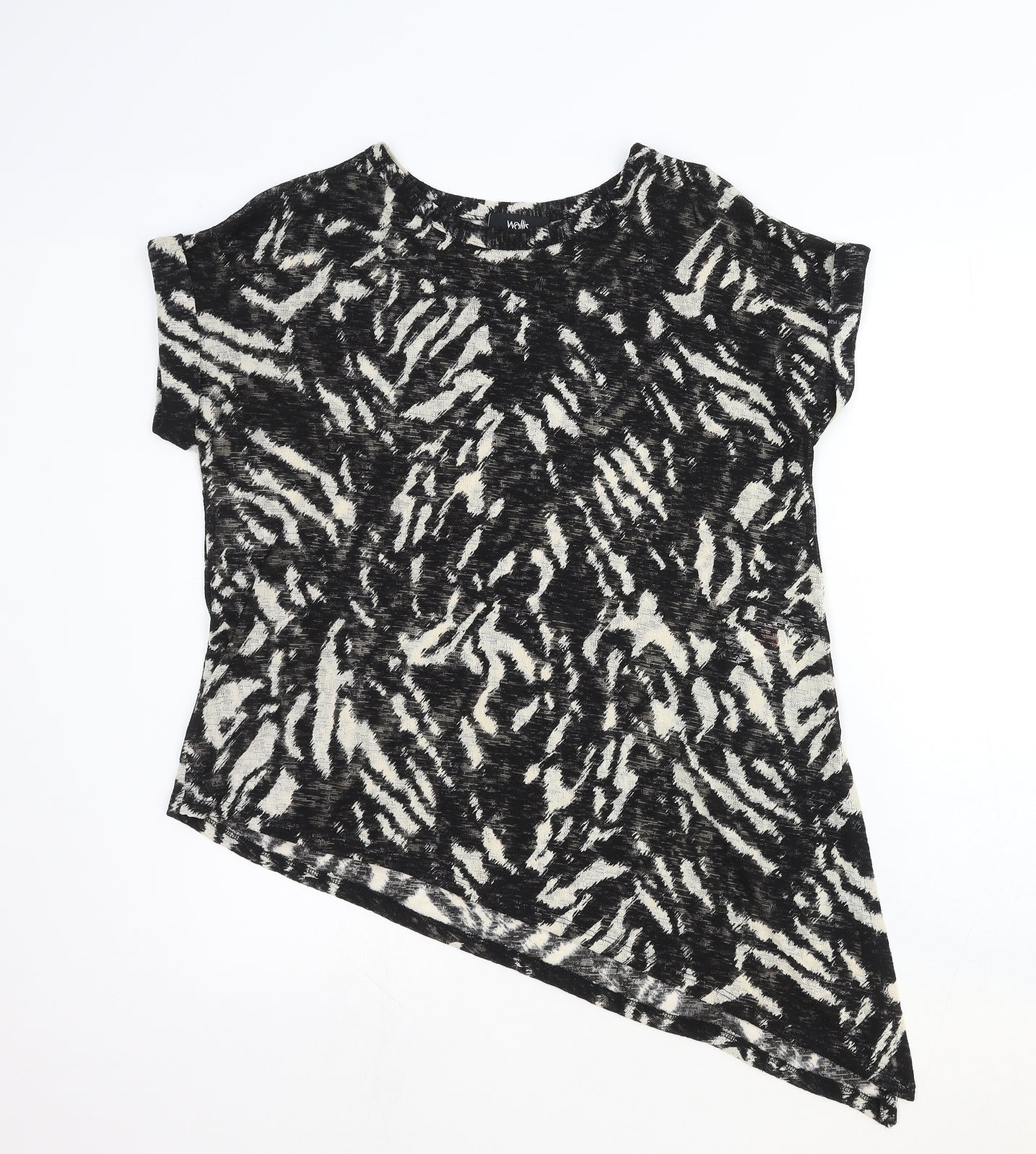 Womens UK Size S Wallis Black Basic T-Shirt
