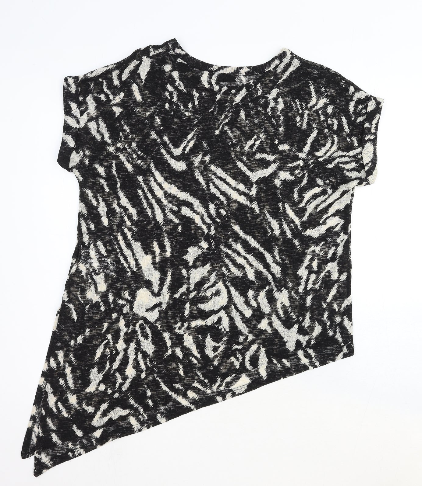 Womens UK Size S Wallis Black Basic T-Shirt