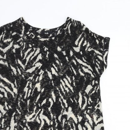 Womens UK Size S Wallis Black Basic T-Shirt