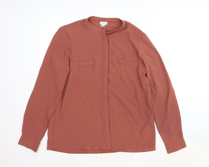 Womens UK Size 8 Jaqueline de Yong Red Basic Button-Up