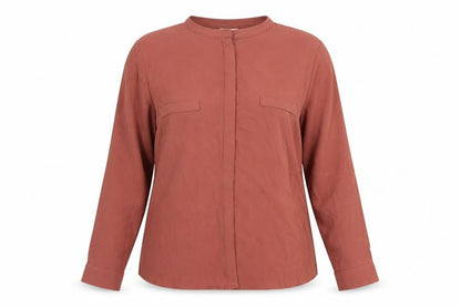 Womens UK Size 8 Jaqueline de Yong Red Basic Button-Up