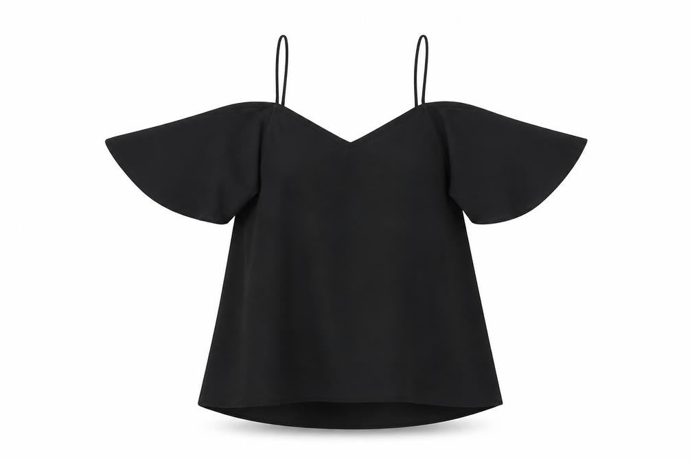 Womens UK Size 8 ASOS Black Basic Blouse