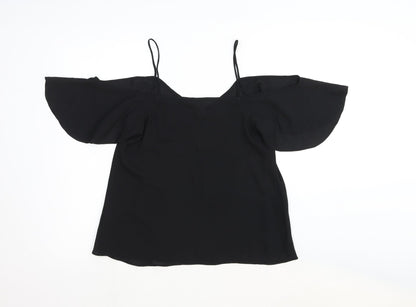 Womens UK Size 8 ASOS Black Basic Blouse