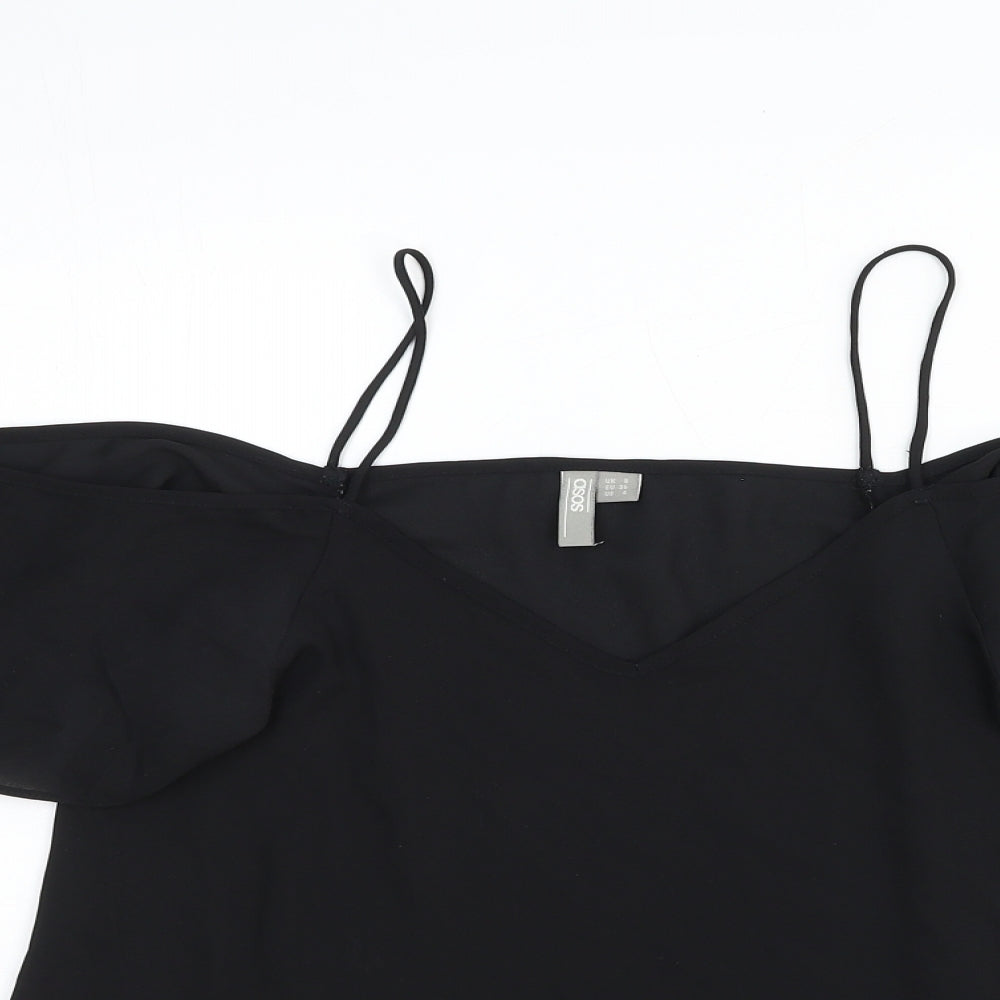 Womens UK Size 8 ASOS Black Basic Blouse
