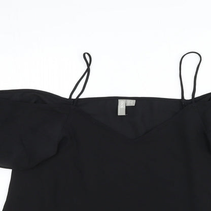 Womens UK Size 8 ASOS Black Basic Blouse