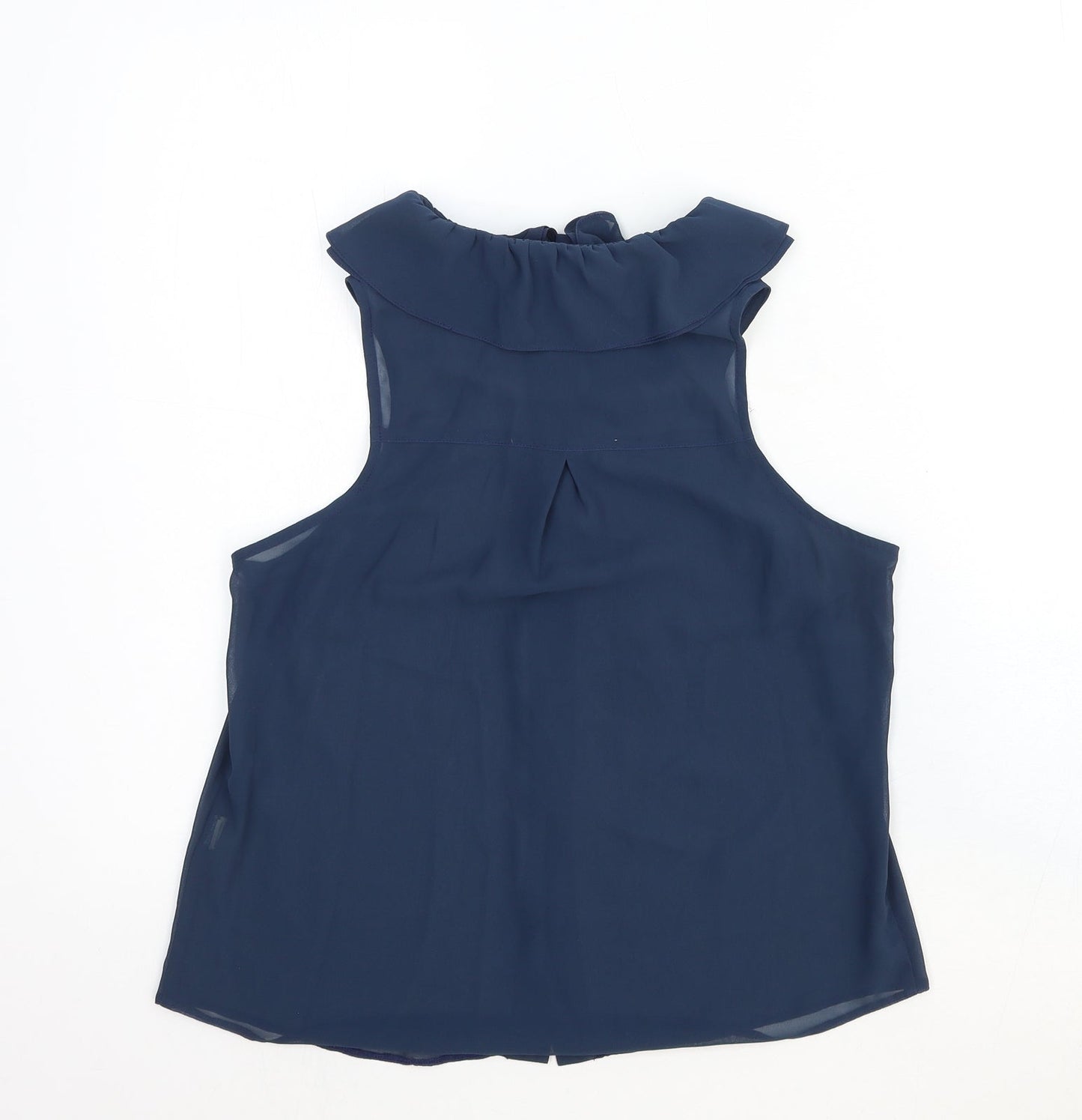 Womens UK Size S Pins & Needles Blue Basic Button-Up