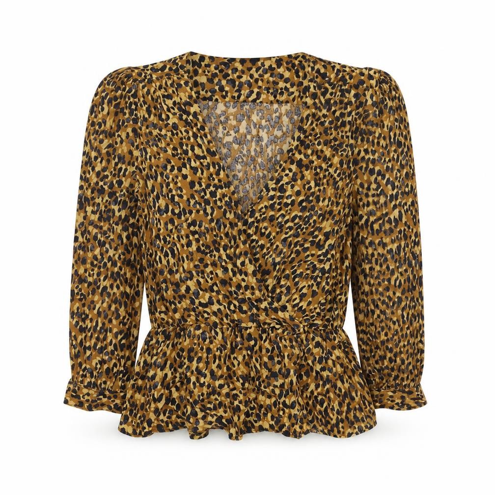 Womens UK Size XS Zara Brown Basic Blouse