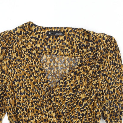 Womens UK Size XS Zara Brown Basic Blouse