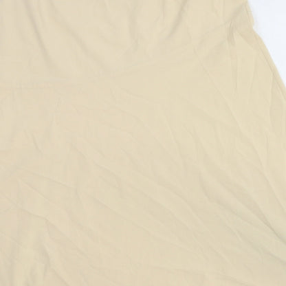 Emery Rose Womens Beige Cotton Swing Skirt Size S Zip