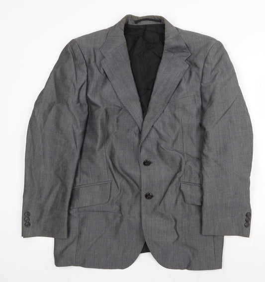 Mens UK Size 36 Trevira Regular Grey Suit Jacket