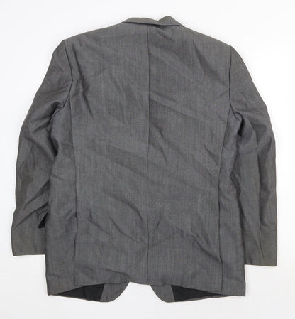 Mens UK Size 36 Trevira Regular Grey Suit Jacket