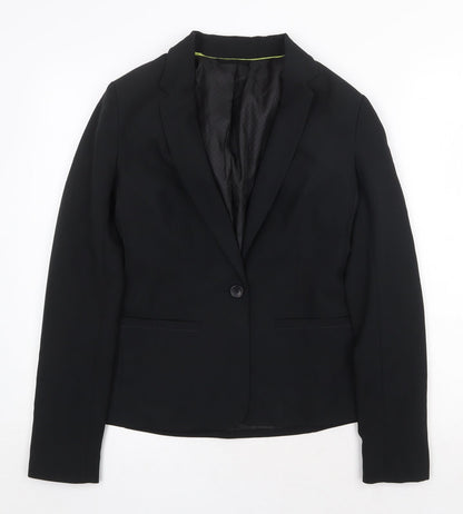 New Look Womens Black Polyester Jacket Blazer Size 8