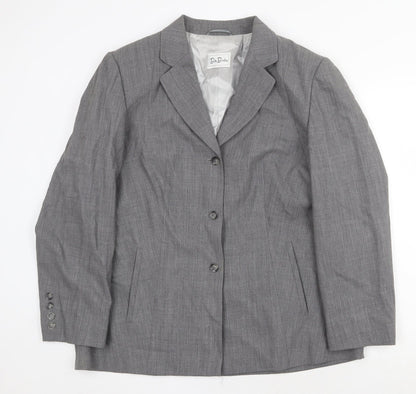 Betty Barclay Womens Grey Wool Jacket Suit Jacket Size L