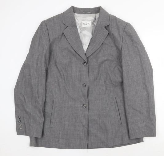 Betty Barclay Womens Grey Wool Jacket Suit Jacket Size L
