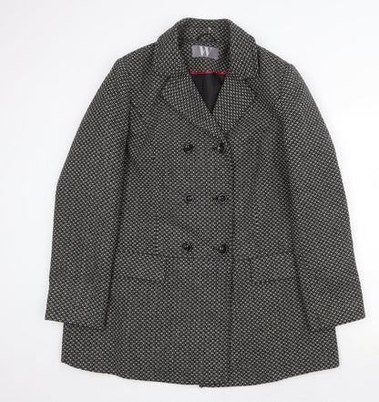 Womens UK Size 10 BHS Black Pea Coat