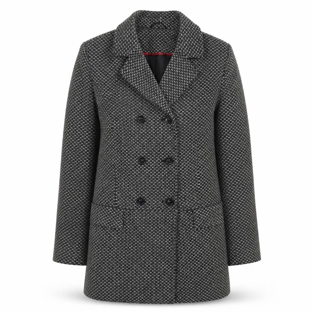 Womens UK Size 10 BHS Black Pea Coat