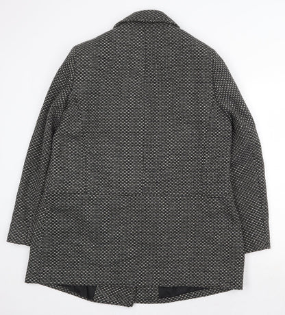 Womens UK Size 10 BHS Black Pea Coat