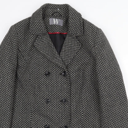 Womens UK Size 10 BHS Black Pea Coat