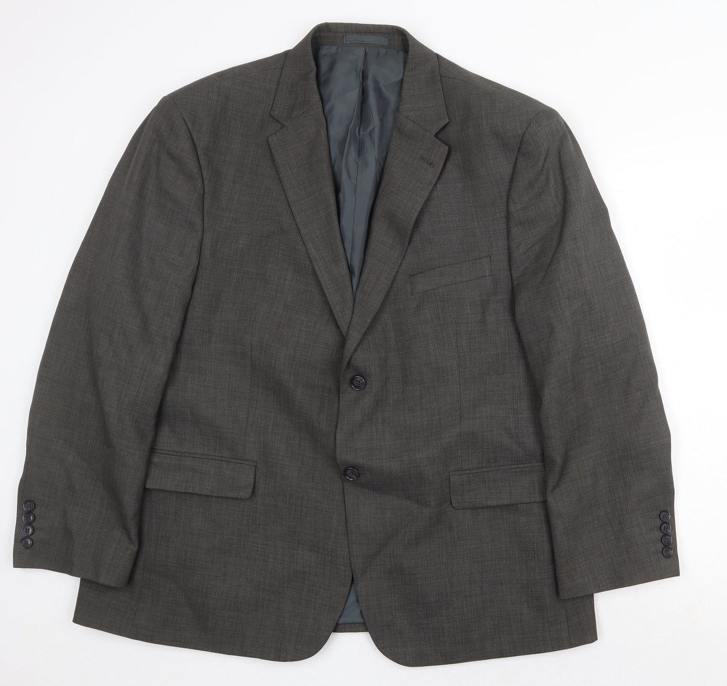 Mens UK Size 46 Preworn Regular Grey Suit Jacket