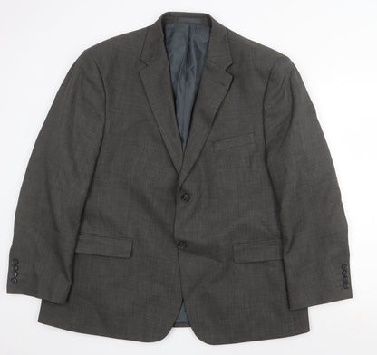 Mens UK Size 46 Preworn Regular Grey Suit Jacket