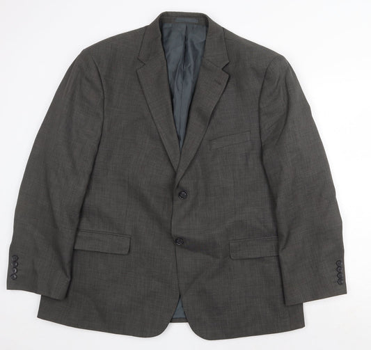 Mens UK Size 46 Preworn Regular Grey Suit Jacket