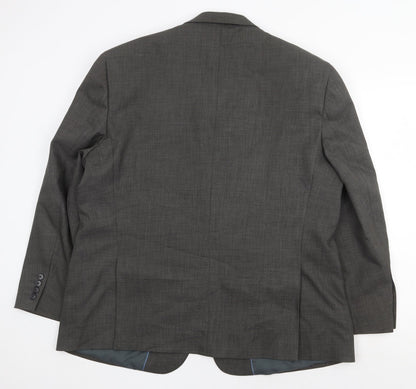 Mens UK Size 46 Preworn Regular Grey Suit Jacket