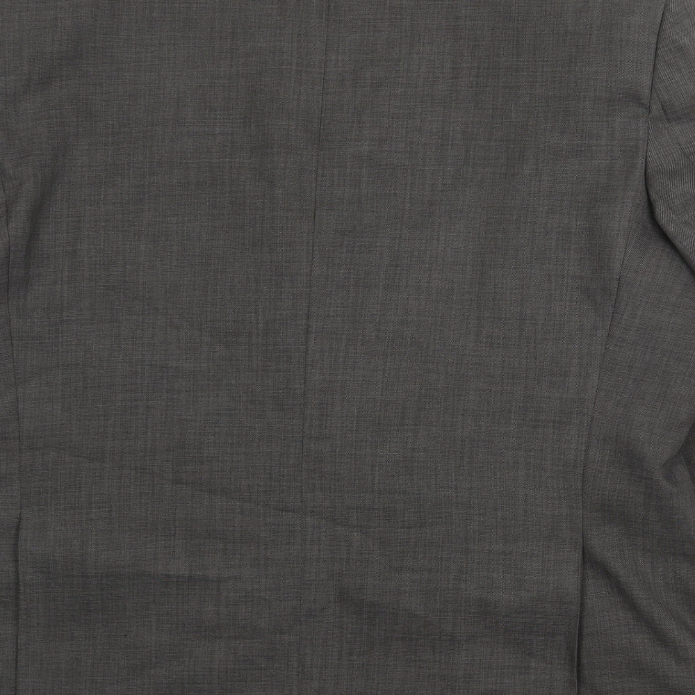 Mens UK Size 46 Preworn Regular Grey Suit Jacket