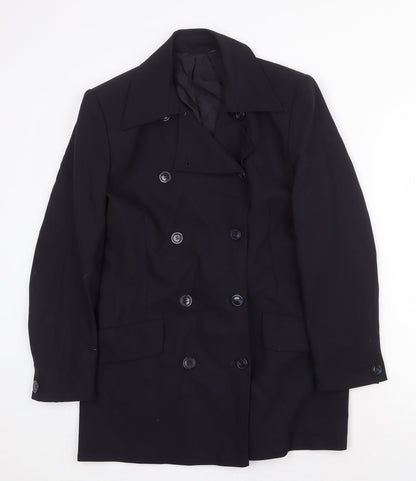 St Michael Womens Blue Jacket Blazer Size 10 Button