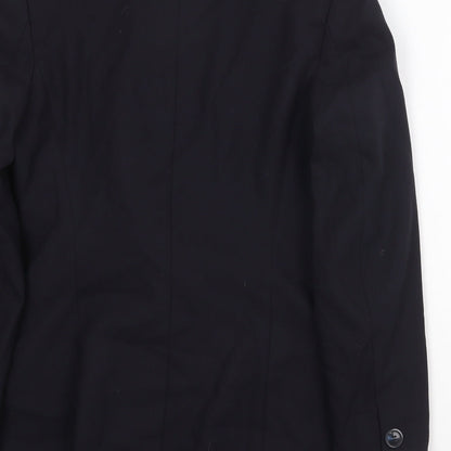 St Michael Womens Blue Jacket Blazer Size 10 Button