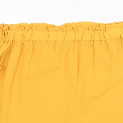 Womens UK Size XL Preworn Yellow Basic Blouse