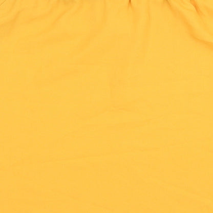 Womens UK Size XL Preworn Yellow Basic Blouse