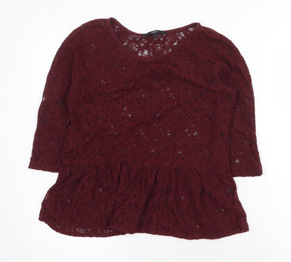 Womens UK Size 10 NEXT Red Basic Blouse