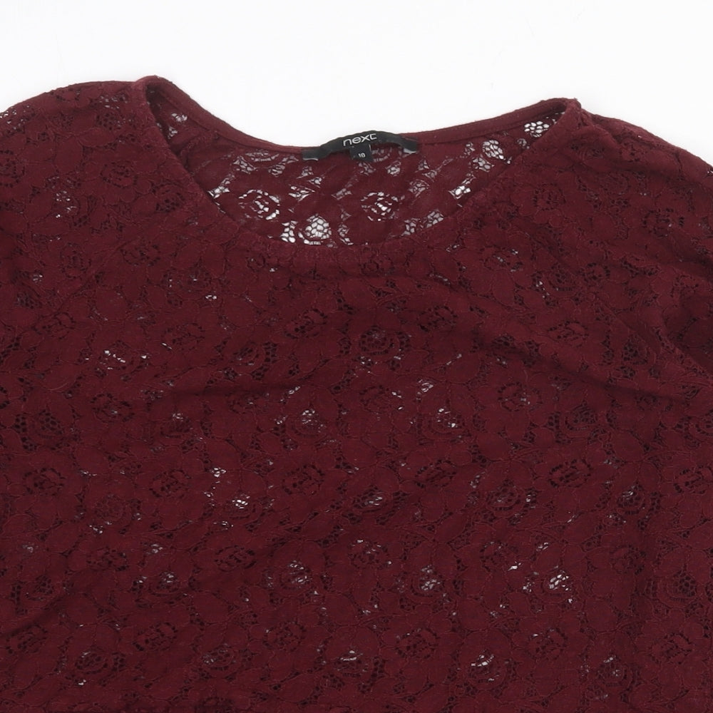 Womens UK Size 10 NEXT Red Basic Blouse