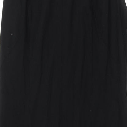 Talbots Womens Black Wool Ball Gown Size 10 Round Neck Zip