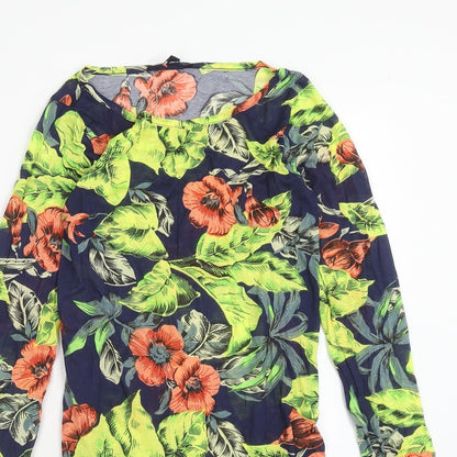 French Connection Womens Multicoloured Floral Cotton A-Line Size S Round Neck Pullover
