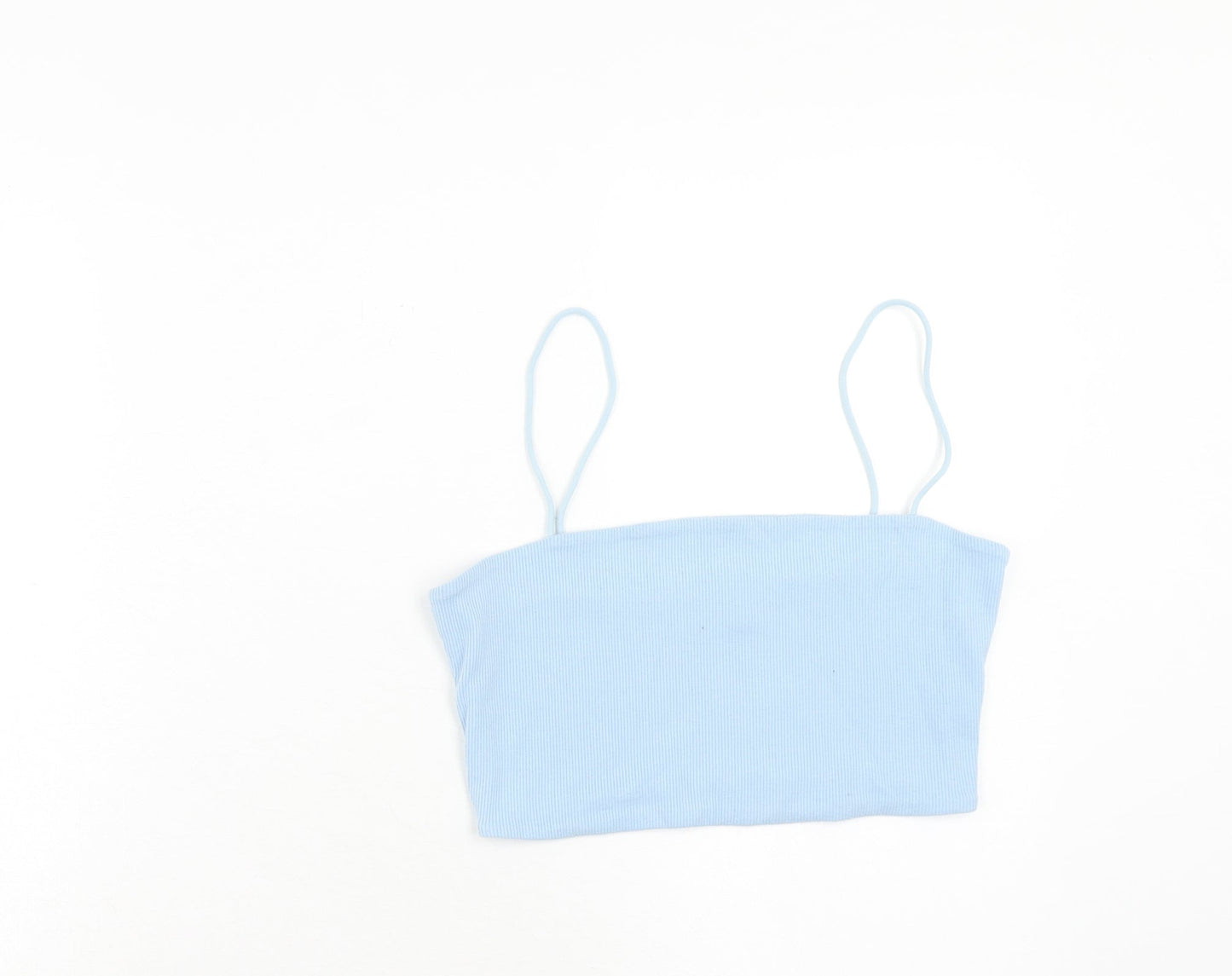 Womens UK Size S SheIn Blue Cropped Tank