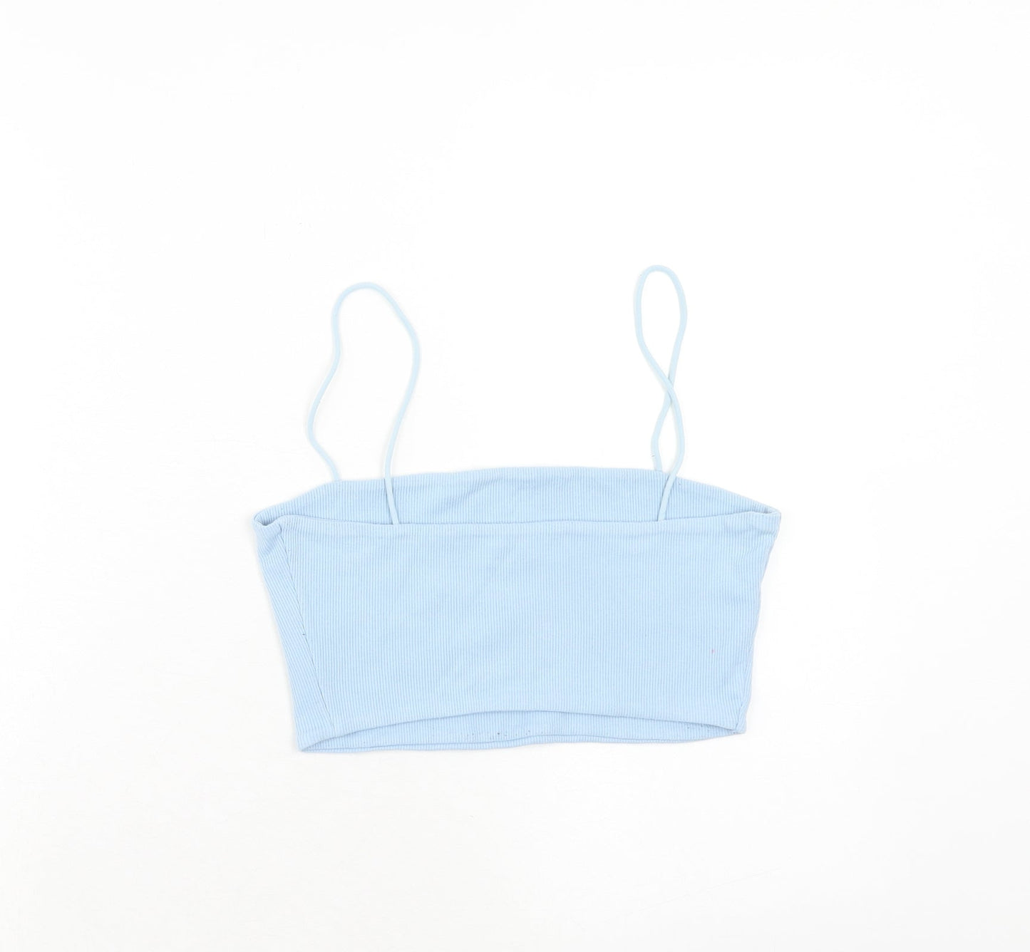 Womens UK Size S SheIn Blue Cropped Tank
