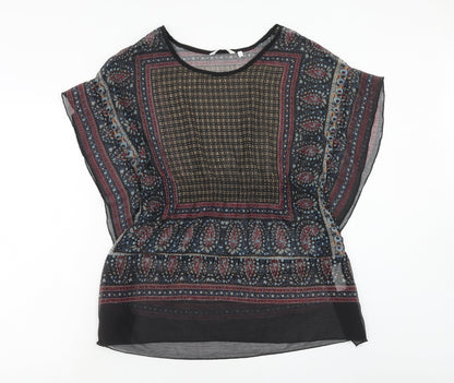 Womens UK Size 6 New Look Multicoloured Basic Blouse