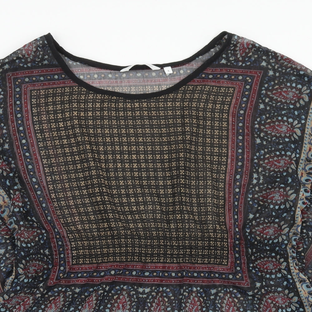 Womens UK Size 6 New Look Multicoloured Basic Blouse