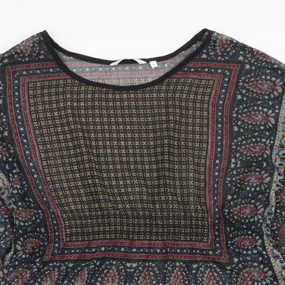 Womens UK Size 6 New Look Multicoloured Basic Blouse