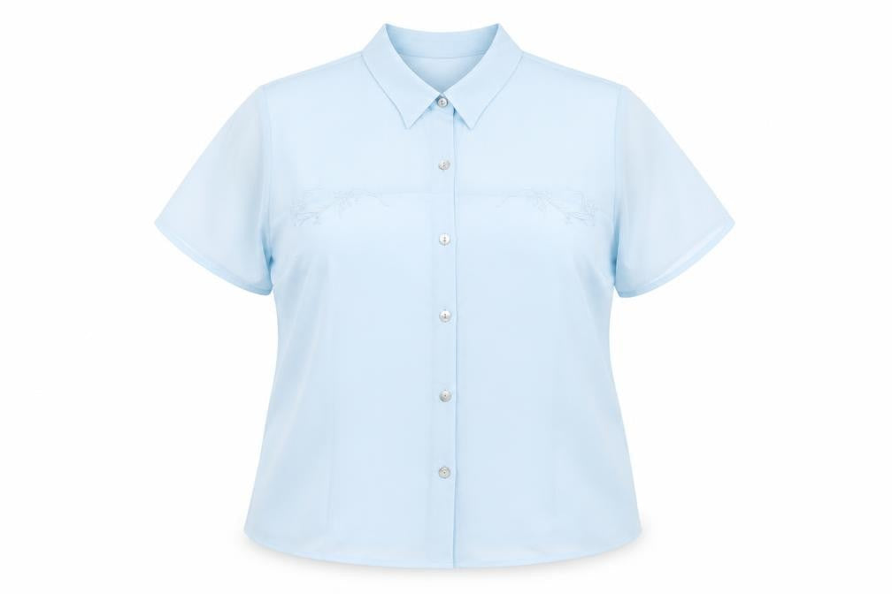 Womens UK Size 18 Berkertex Blue Basic Button-Up