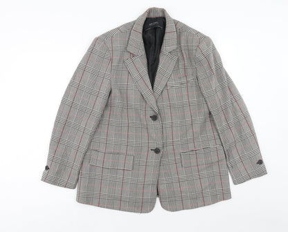 Zara Womens Multicoloured Plaid Polyester Jacket Blazer Size S